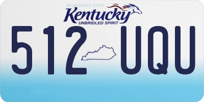 KY license plate 512UQU