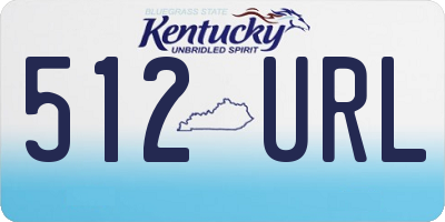 KY license plate 512URL