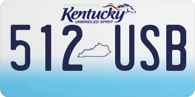 KY license plate 512USB