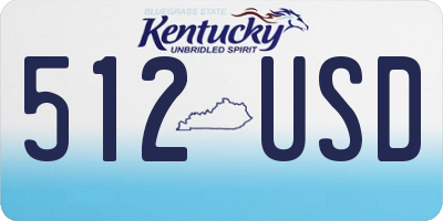 KY license plate 512USD
