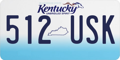 KY license plate 512USK