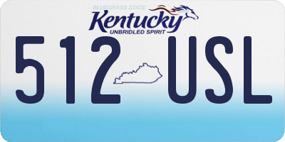 KY license plate 512USL