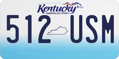 KY license plate 512USM