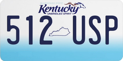 KY license plate 512USP