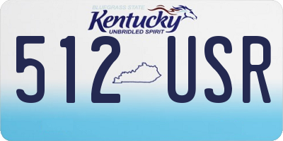 KY license plate 512USR