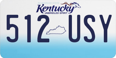 KY license plate 512USY