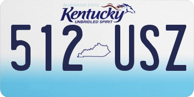 KY license plate 512USZ