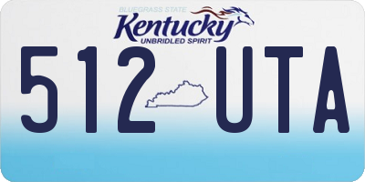 KY license plate 512UTA