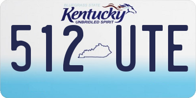 KY license plate 512UTE
