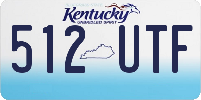 KY license plate 512UTF