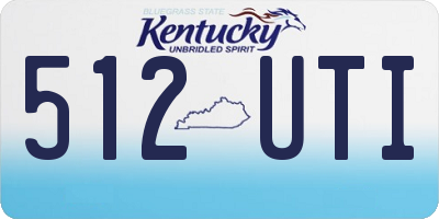 KY license plate 512UTI
