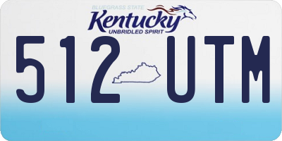KY license plate 512UTM