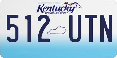 KY license plate 512UTN