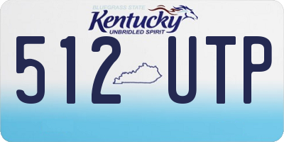 KY license plate 512UTP