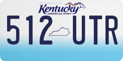 KY license plate 512UTR