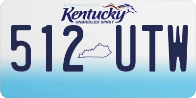 KY license plate 512UTW