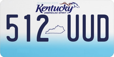 KY license plate 512UUD