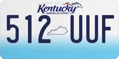KY license plate 512UUF