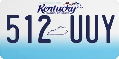 KY license plate 512UUY