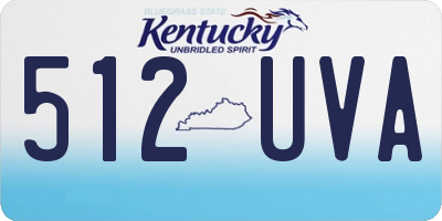 KY license plate 512UVA