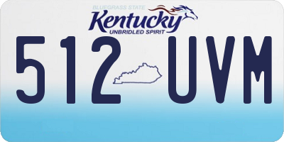 KY license plate 512UVM