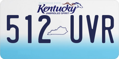 KY license plate 512UVR