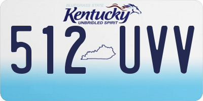 KY license plate 512UVV