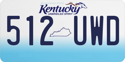 KY license plate 512UWD