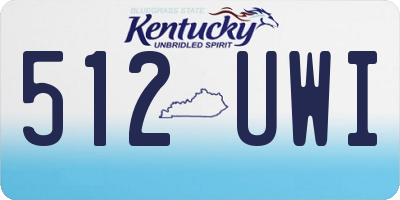 KY license plate 512UWI