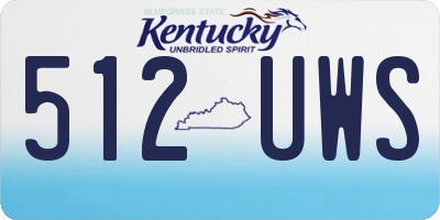 KY license plate 512UWS
