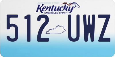 KY license plate 512UWZ