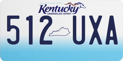 KY license plate 512UXA