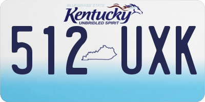 KY license plate 512UXK