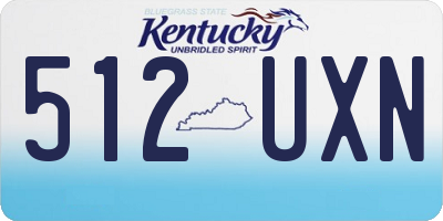 KY license plate 512UXN