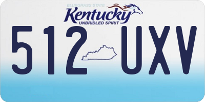 KY license plate 512UXV