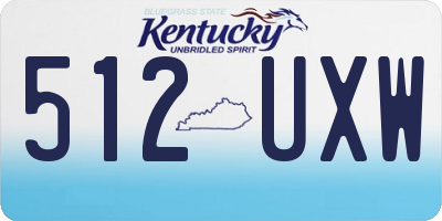KY license plate 512UXW