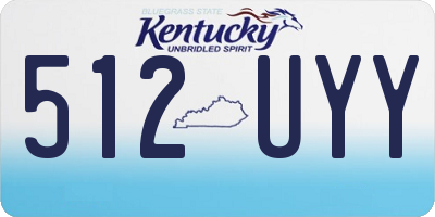 KY license plate 512UYY