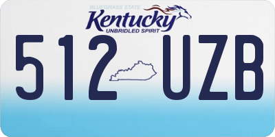 KY license plate 512UZB