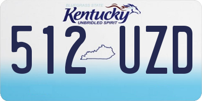 KY license plate 512UZD