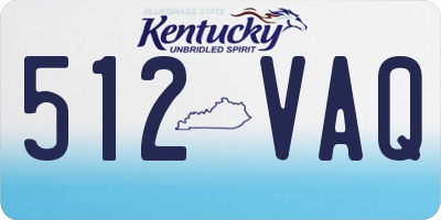 KY license plate 512VAQ