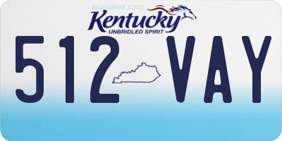KY license plate 512VAY