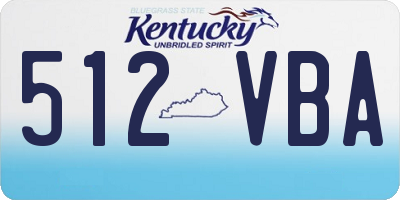KY license plate 512VBA