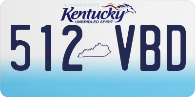 KY license plate 512VBD