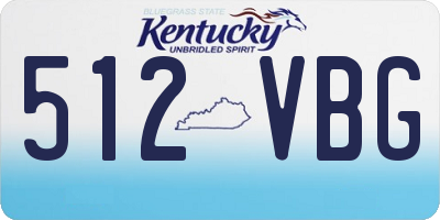 KY license plate 512VBG