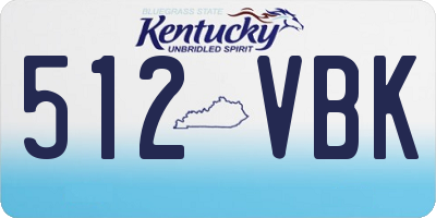 KY license plate 512VBK