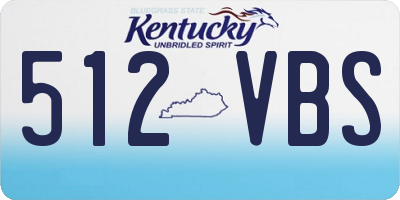 KY license plate 512VBS