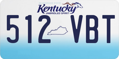 KY license plate 512VBT