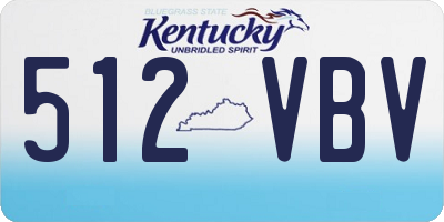KY license plate 512VBV