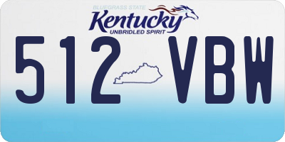 KY license plate 512VBW