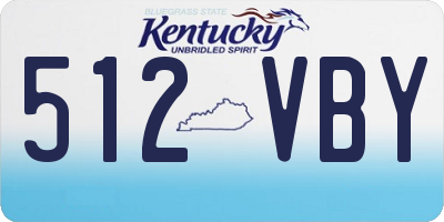 KY license plate 512VBY